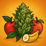 Apple Fritter x Apple Banana – feminisierte Sorte mit süß-fruchtigem Aroma, tropischem Touch und kräftiger Wirkung. Ertragreich und aromatisch.