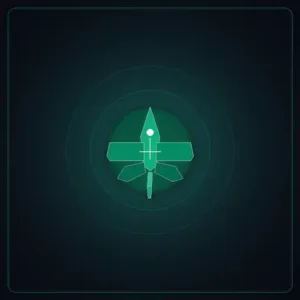 Geometrisches CBD-Blattsymbol im grünen Tech-Stil – CBD Cannabis Samen
